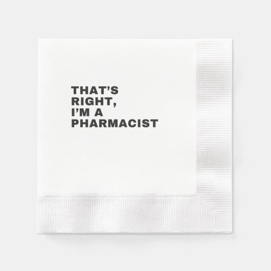そうだよ私は薬剤師だ 縁ありカクテルナプキン (正面)