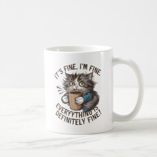 「そうだよ素晴らし。全ては正し素晴らしい」 半狂乱の猫 コーヒーマグカップ (右)