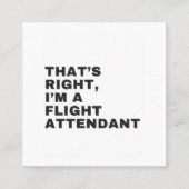 そうだ私はフライト付き添い人 スクエア名刺 (正面)