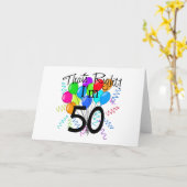 そうだ私は50歳 – 誕生日 カード (黄色い花)