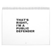 そうだ、私は公的なディフェンダーだ カレンダー (カバー)