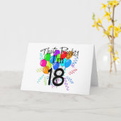 そうです私は18歳です – 誕生日 カード (黄色い花)