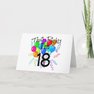 そうです私は18歳です – 誕生日 カード