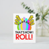 そうやって転がる。おもしろいボーリング ポストカード (スタンド正面)