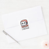 そうやって転がる!かわいい寿司プリン スクエアシール (封筒)