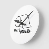 そうやって転がる ラウンド壁時計 (傾斜)