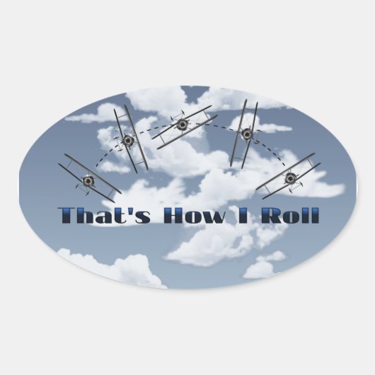 そうやって転がる 楕円形シール (正面)