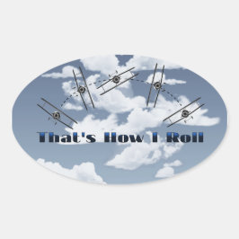 そうやって転がる 楕円形シール