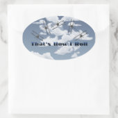 そうやって転がる 楕円形シール (バッグ)