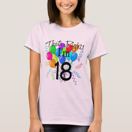 そうよ私18歳 – 誕生日 Tシャツ (正面)