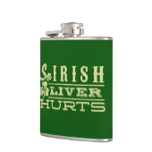 そうアイルランド語私のレバーはワイシャツを傷つけます フラスク (左)