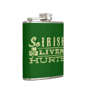 そうアイルランド語私のレバーはワイシャツを傷つけます フラスク (右)