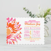 そうデイジーのバルミツワーのかわいらしい招待状 招待状 (スタンド正面)