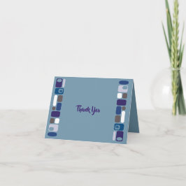 そうバーのバーの（ユダヤ教の）バル・ミツバーのモダンなサンキューカード サンキューカード