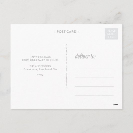 そうレトロの%PIPE%の休日の郵便はがき シーズンポストカード (裏面)