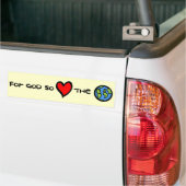 そう世界のキリスト教の豊富なsticke愛される神のため バンパーステッカー (トラック上)