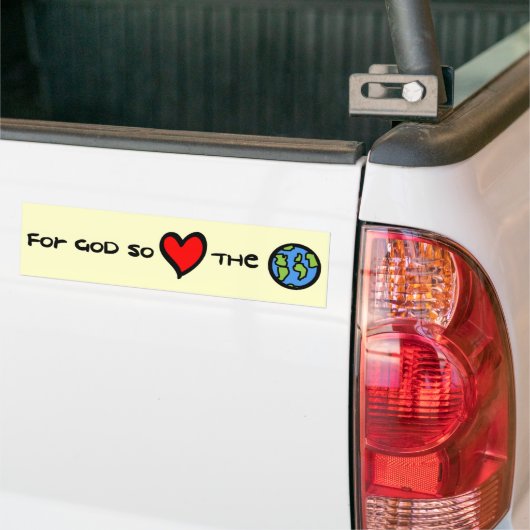 そう世界のキリスト教の豊富なsticke愛される神のため バンパーステッカー (トラック上)