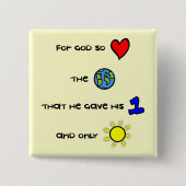 そう世界ボタン愛される神のため 缶バッジ (正面)