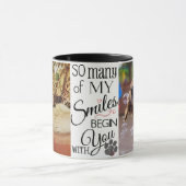 そう多くのスマイルカスタムなペット写真 マグカップ (中央)