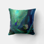 そう多くの孔雀の芸術デザイナー枕 クッション (裏面)