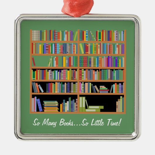 そう多くの本(カスタマイズ可能な) メタルオーナメント (正面)