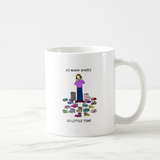 そう多くの靴、そう少し時間! コーヒーマグカップ (右)