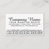 そう多数はあなたのロイヤリティ(パンチカード)のために感謝していしていますyous ロイヤリティカード (正面)