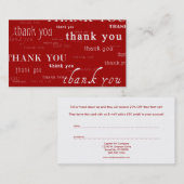 そう多数はあなたの紹介のためにyous感謝していしています 紹介カード (正面/裏面)