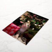 そう夜静かペットフォイルのホリデーカード 箔シーズンカード (回転した状態)