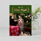 そう夜静かペットフォイルのホリデーカード 箔シーズンカード (立ち正面)