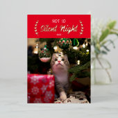 そう夜静かペットフォイルのホリデーカード 箔シーズンカード (立ち正面)