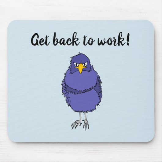 そう幸せなない鳥の写真とのマウスパッド マウスパッド (正面)