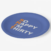 そう幸せ私は30の第30誕生会のプレートです ペーパープレート (アングル)