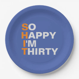 そう幸せ私は30の第30誕生会のプレートです ペーパープレート