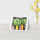 **そう怖くない怪物**ハロウィーンだ カード (黄色い花)