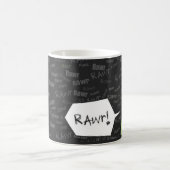 そう恐竜のRawrのマグ コーヒーマグカップ (中央)