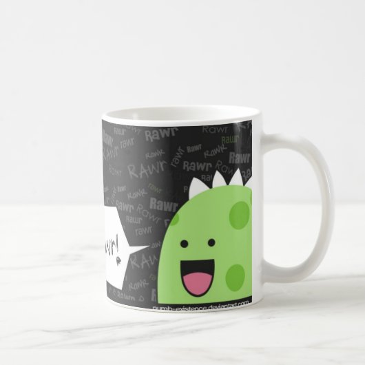 そう恐竜のRawrのマグ コーヒーマグカップ (右)