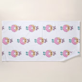 そう甘いドーナツ2 6月ゼリー国立ドーナツの日 ビーチタオル (正面)