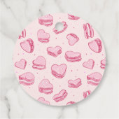 そう甘いピンクのハートバレンタインバースデーパーティー フェイバータグ (裏面)