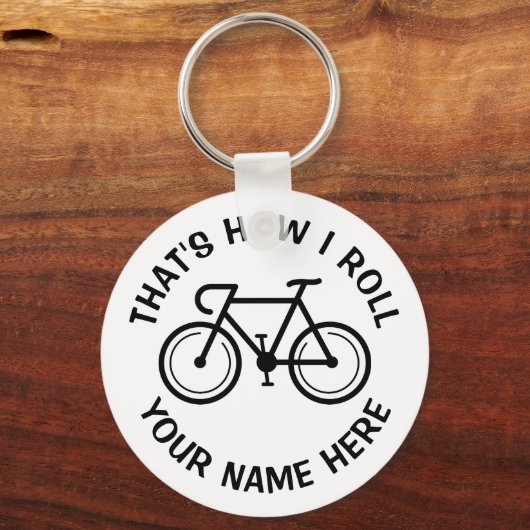 そう私は自転車転がのキーおもしろいチェインカスタムを自転車に乗せる キーホルダー (正面)