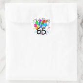 そう私は65だ – 誕生日 ラウンドシール (バッグ)