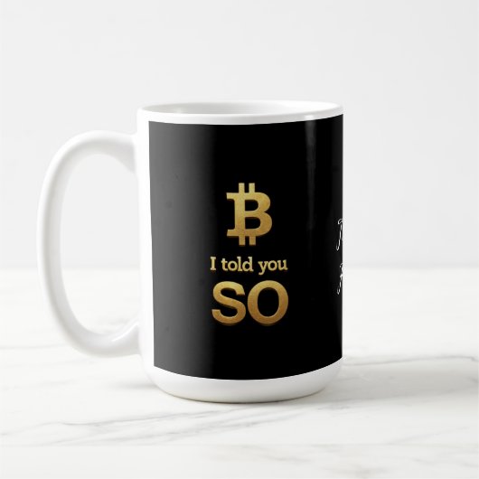 そう言っただろう、Bitcoin Ultimate Cryptoの復帰 コーヒーマグカップ (左)