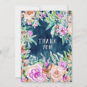 そう豊富でカラフルな花柄は平らなカード感謝していしています サンキューカード (正面)