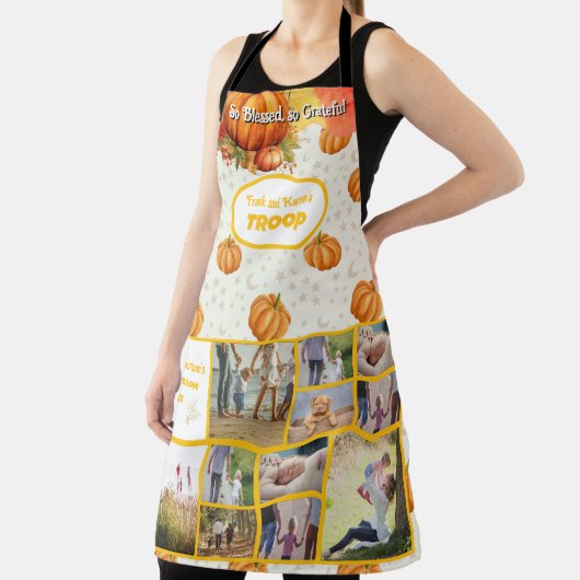 そう賛美で、感謝の家族の写真コラージュ エプロン (インサイチュ)
