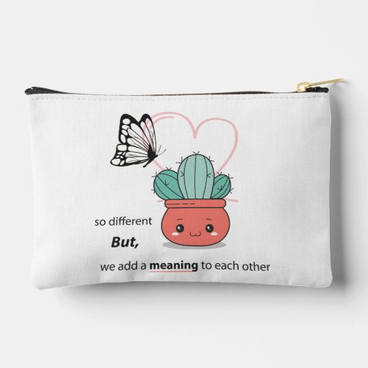 そう違う、完璧な一緒に – かわいいカップル アクセサリーポーチ (裏面)