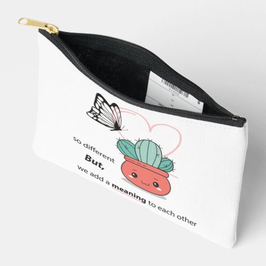 そう違う、完璧な一緒に – かわいいカップル アクセサリーポーチ (見開き)