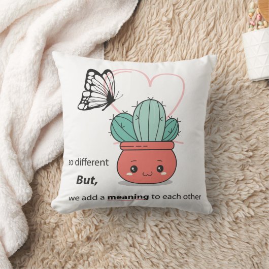 そう違う、完璧な一緒に – かわいいカップル クッション (ブランケット)