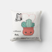 そう違う、完璧な一緒に – かわいいカップル クッション (正面)