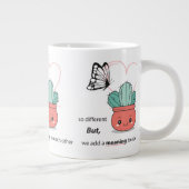 そう違う、完璧な一緒に – かわいいカップル ジャンボコーヒーマグカップ (右)