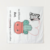 そう違う、完璧な一緒に – かわいいカップル タペストリー (正面(横))